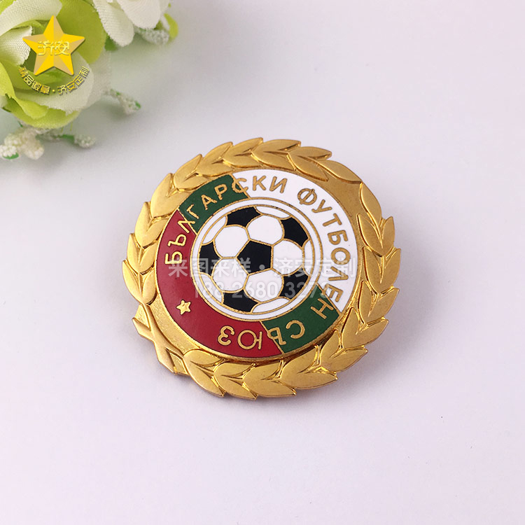真琺瑯足球紀(jì)念章,高端紀(jì)念徽章定制