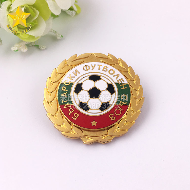 真琺瑯足球紀(jì)念章,高端紀(jì)念徽章定制