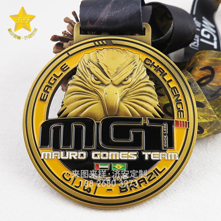 個性雄鷹圖案金屬國外獎牌定制案例 獎牌來圖定制廠家 個性雄鷹圖案金屬國外獎牌定制案例 獎牌來圖定制廠家