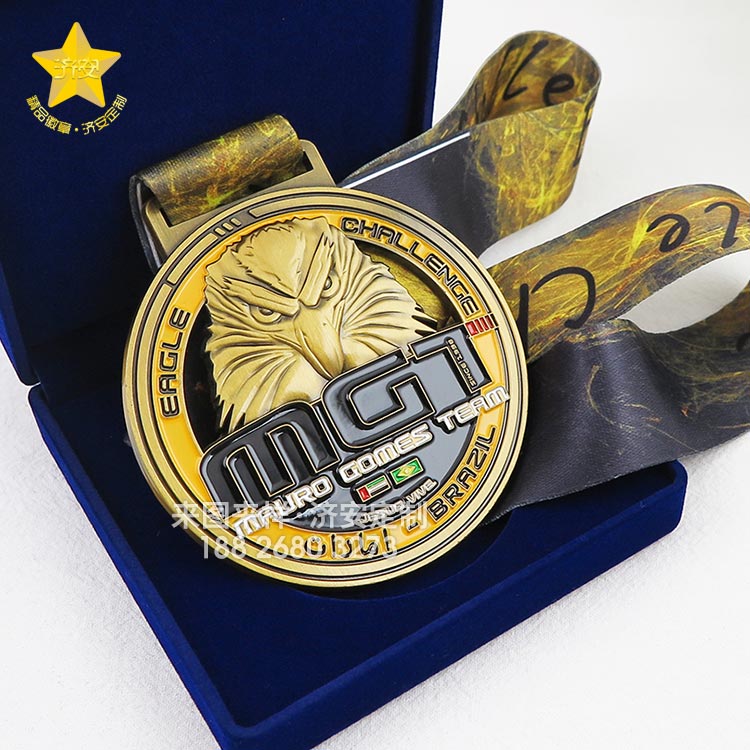 個性雄鷹圖案金屬國外獎牌定制案例 獎牌來圖定制廠家 個性雄鷹圖案金屬國外獎牌定制案例 獎牌來圖定制廠家