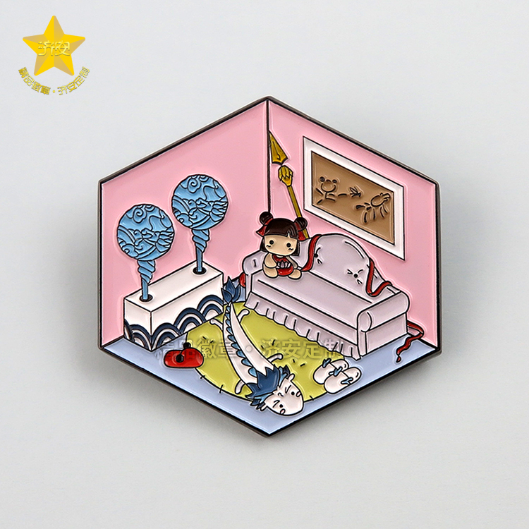 哪吒敖丙動(dòng)漫周邊徽章定制,IP文創(chuàng)胸章