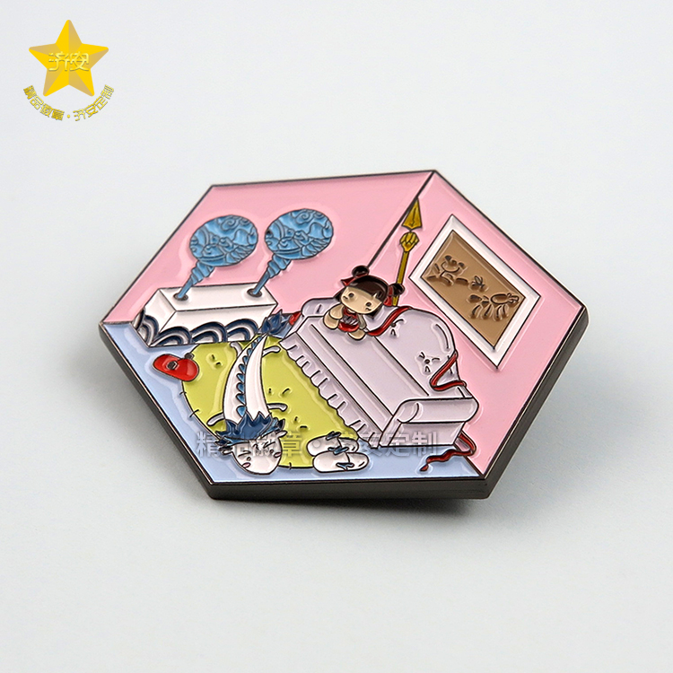 哪吒敖丙動(dòng)漫周邊徽章定制,IP文創(chuàng)胸章