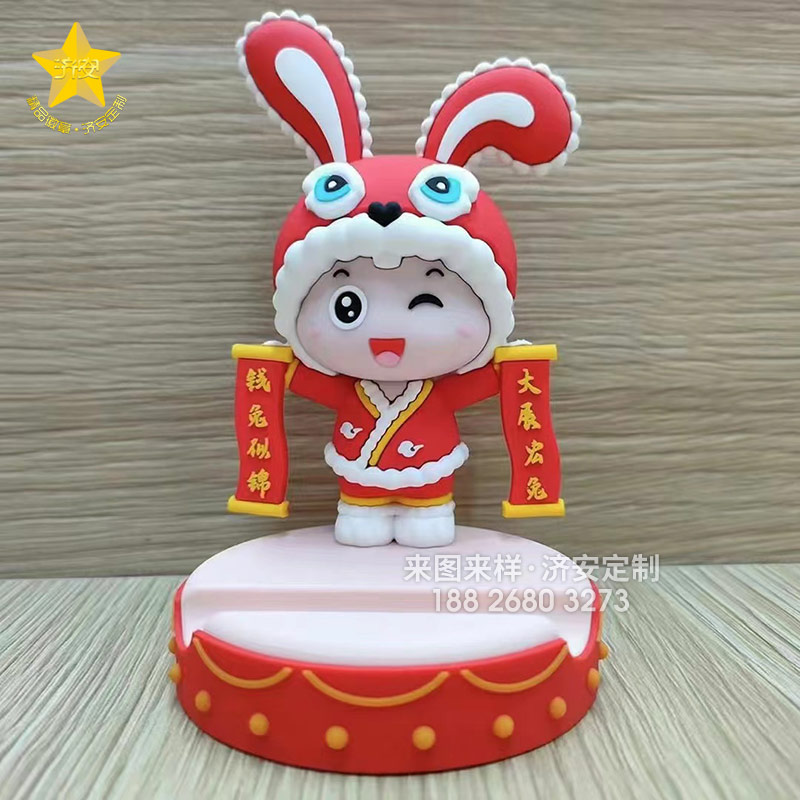 大展鴻兔， 前兔似錦，兔子擺件+手機(jī)支架