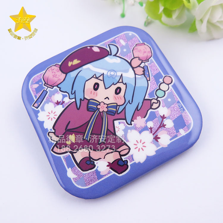 卡通馬口鐵徽章定制，雙閃吧唧