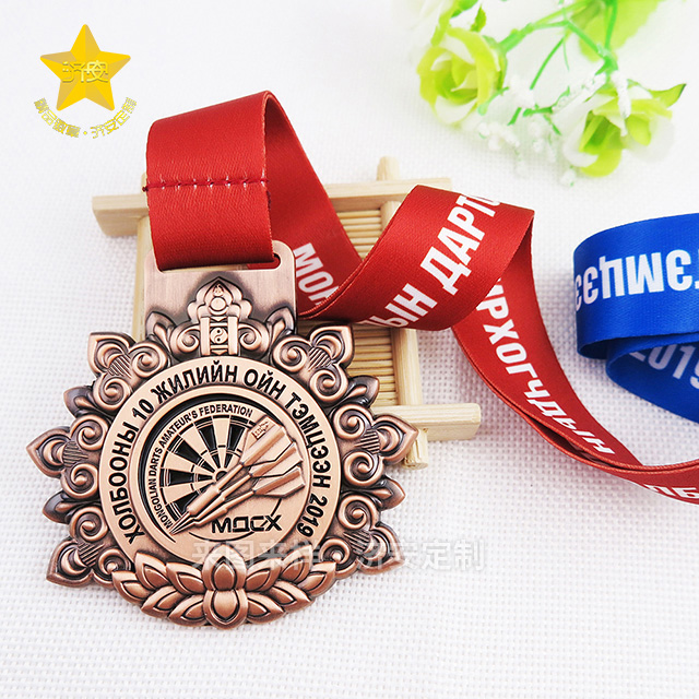 出口品質國外古銅色金屬獎牌定做廠家濟安