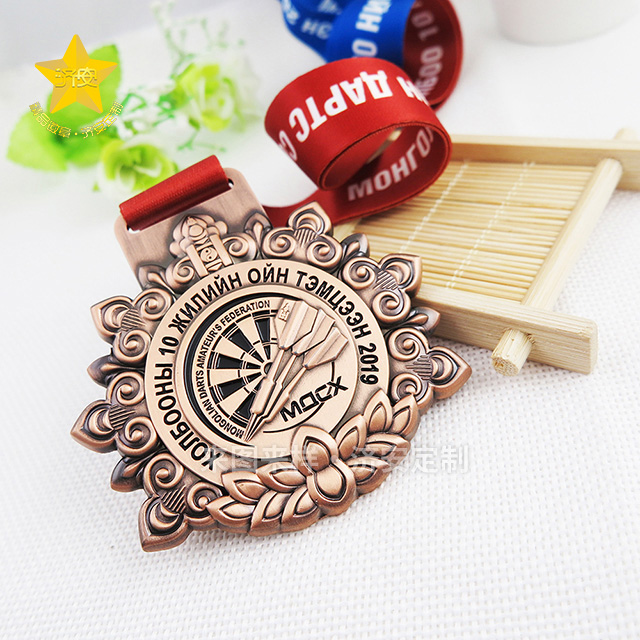 出口品質國外古銅色金屬獎牌定做廠家濟安