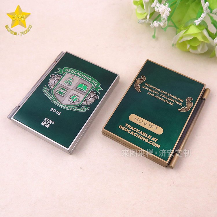 精致翻頁書紀念章個性紀念禮品制作廠家, 兩片式磁吸紀念章