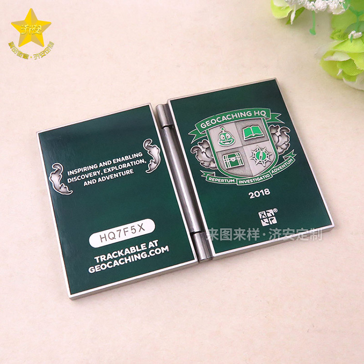 精致翻頁書紀念章個性紀念禮品制作廠家, 兩片式磁吸紀念章