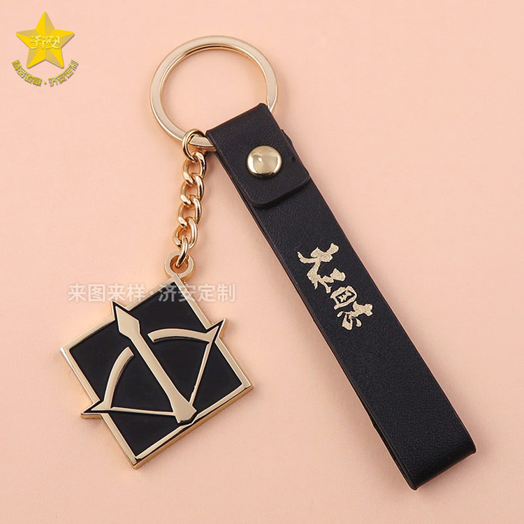 游戲周邊定制IP鑰匙扣掛件飾品,金屬加皮革材質(zhì)