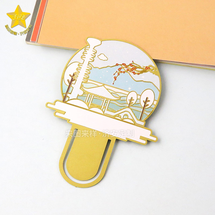 中國(guó)風(fēng)金屬印刷工藝書簽：復(fù)刻山水風(fēng)光、亭臺(tái)樓榭詩(shī)意美景！