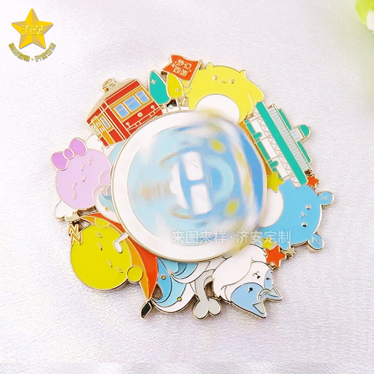 來(lái)圖定制旋轉(zhuǎn)冰箱貼旅游紀(jì)念品,IP文創(chuàng)周邊冰箱貼禮品