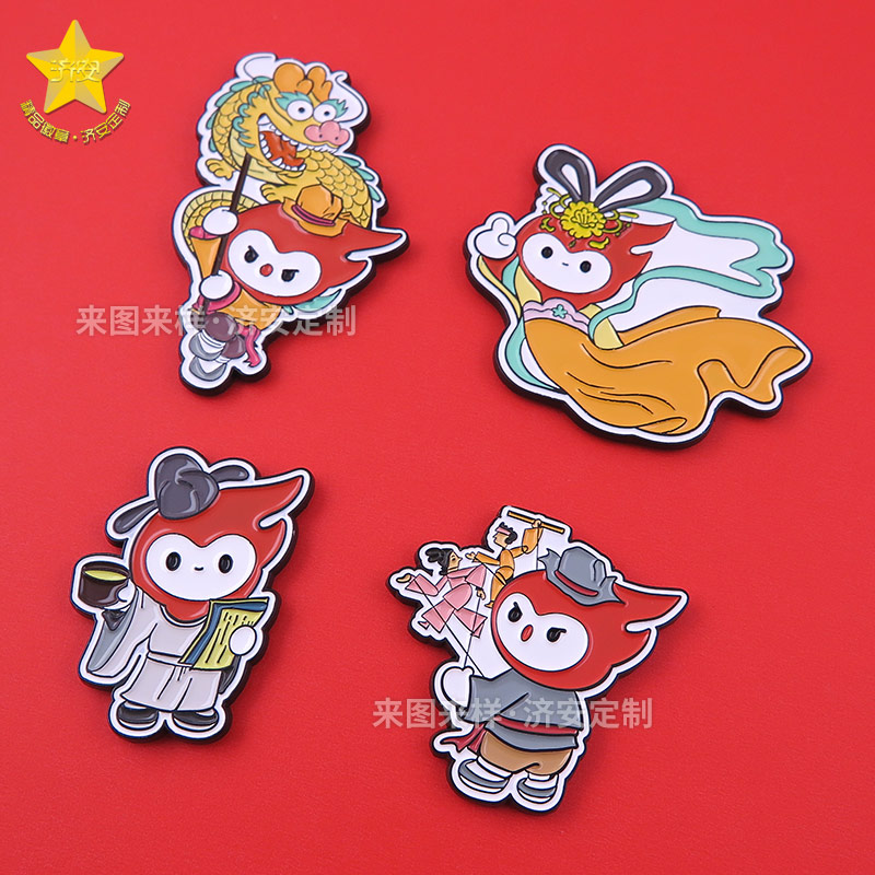 舞龍冰箱貼定制，企業(yè)文創(chuàng)金屬冰箱貼定做