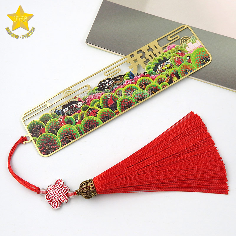 UV印刷金屬書簽定制，旅游文創(chuàng)書簽