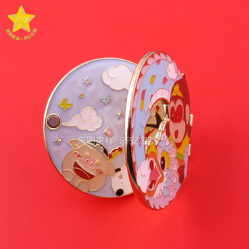 龍年文創(chuàng)金屬徽章定制,西游文創(chuàng)胸章冰箱貼定制分享