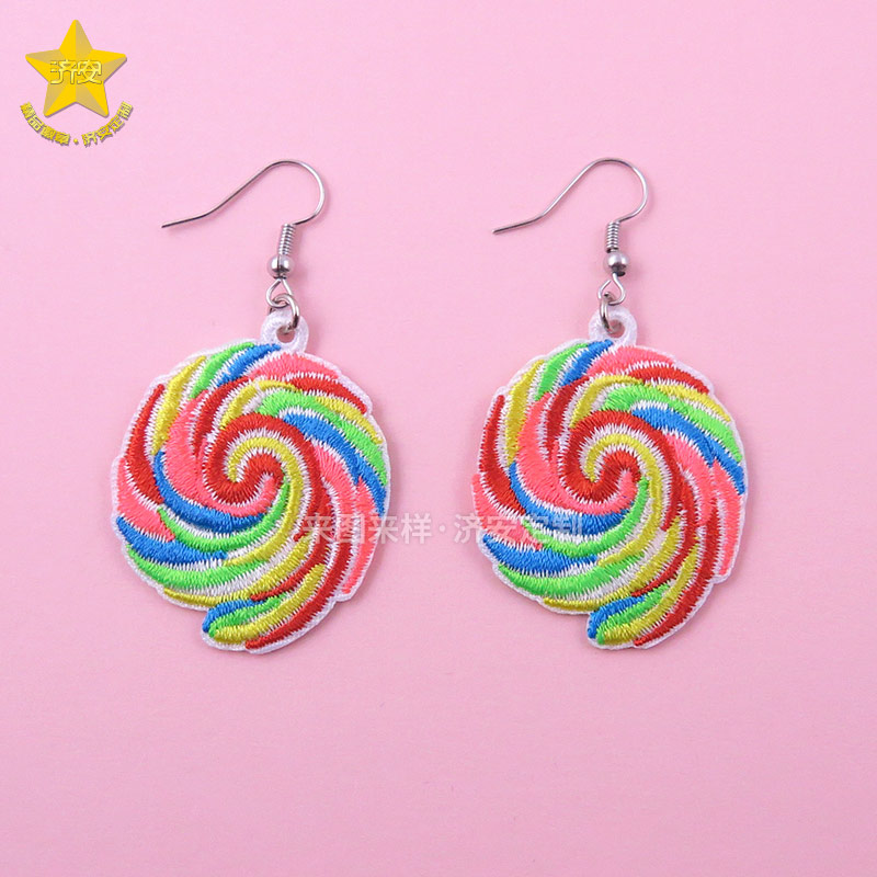 耳環(huán)刺繡定制