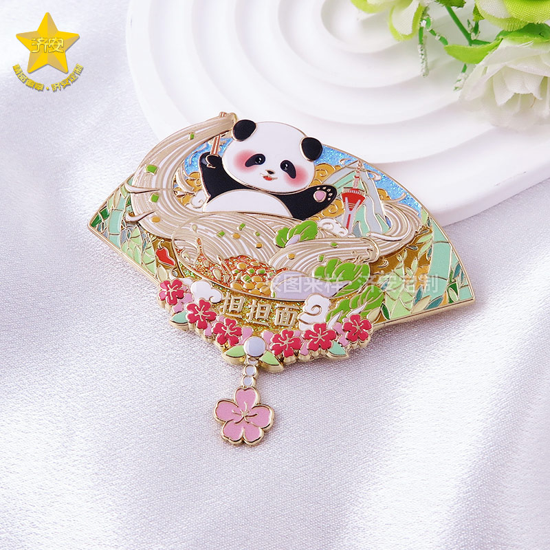 成都熊貓基地美食冰箱貼，大熊貓花花耍成都城市文創(chuàng)冰箱貼