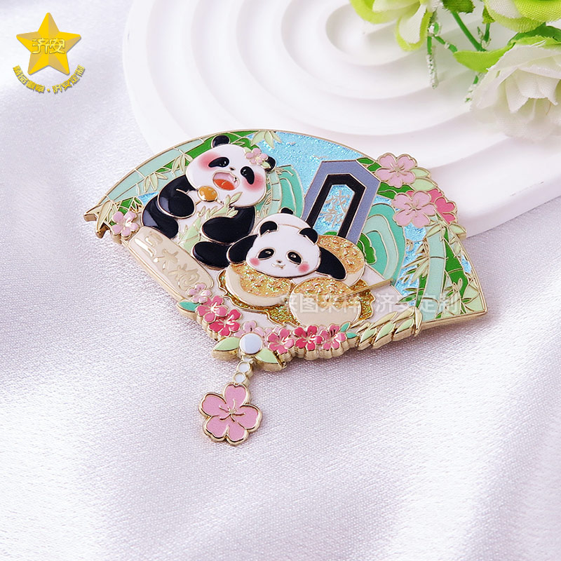 成都熊貓基地美食冰箱貼，大熊貓花花耍成都城市文創(chuàng)冰箱貼