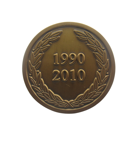 銅質(zhì)不上色鍍古金紀(jì)念章