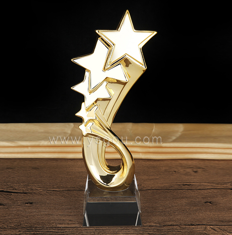 五角星獎杯,比賽活動金屬獎杯訂制