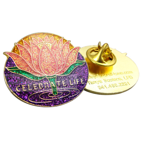 蓮花胸章,蓮花徽章定制廠家