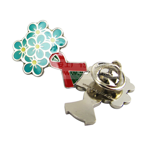 漂亮胸針定制,紅絲帶胸針定制