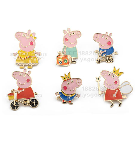 小豬胸針卡通可愛兒童裝飾胸章徽章定制廠家