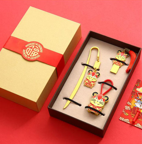 鼠年精美書簽鑰匙扣U盤套裝定制廠家