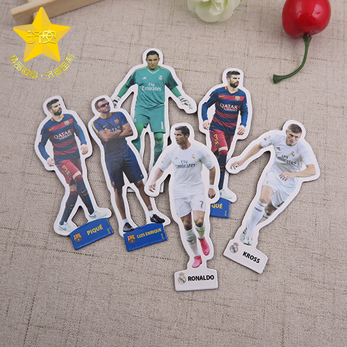 足球明星人物金屬PVC磁吸冰箱貼廠家定制