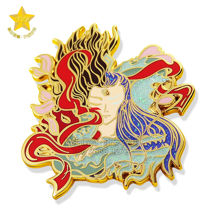 哪吒敖丙動漫周邊徽章定制,IP文創(chuàng)胸章