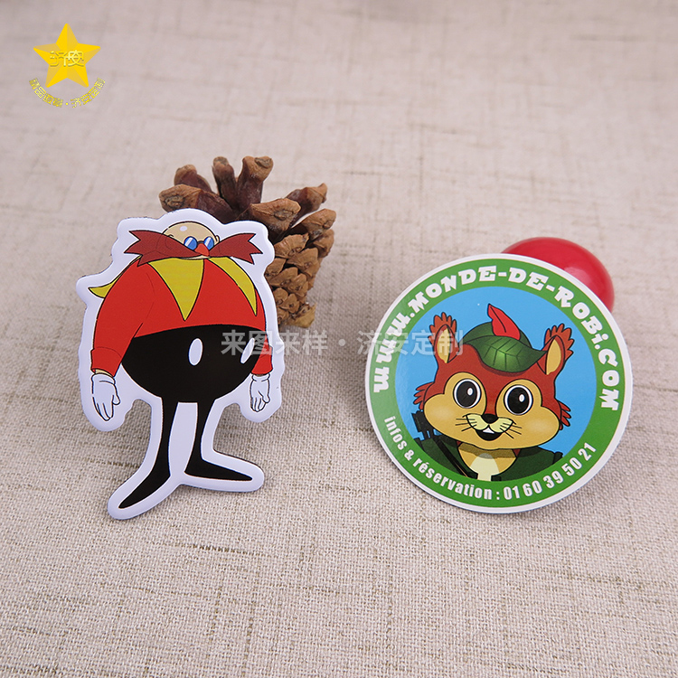 可愛卡通人物金屬冰箱貼,動物卡通冰箱貼來圖定制