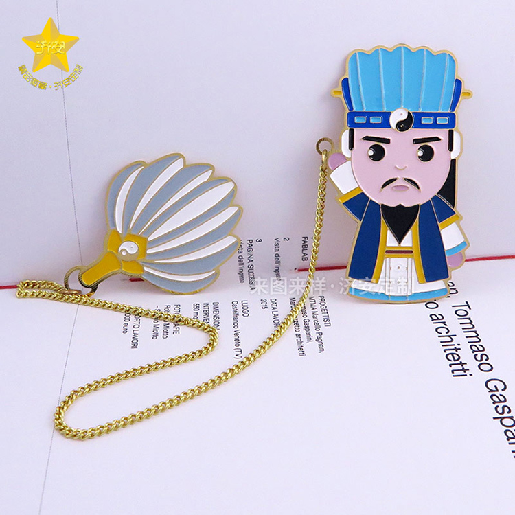 三國演義諸葛亮金屬烤漆書簽定做