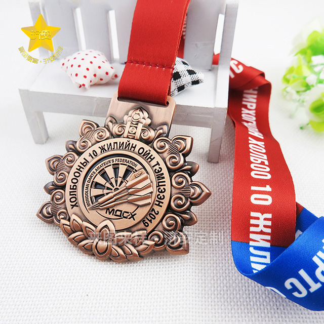 出口品質(zhì)國外古銅色金屬獎牌