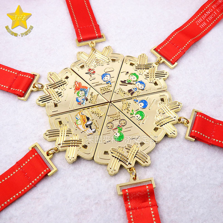 六片式拼圖獎牌,團隊獎牌制作廠家 六片式拼圖獎牌,團隊獎牌制作廠家