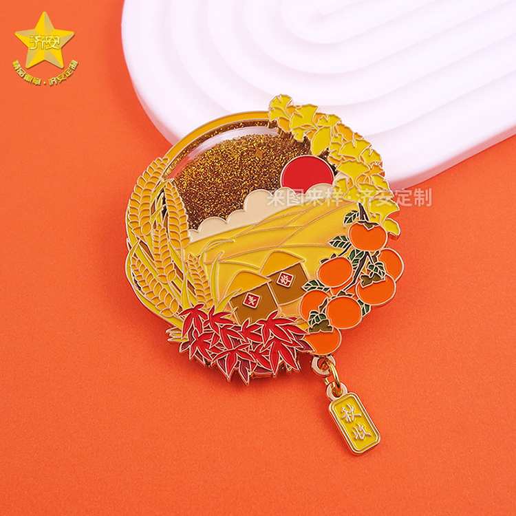 金屬流沙冰箱貼文創(chuàng)產(chǎn)品—《秋收》